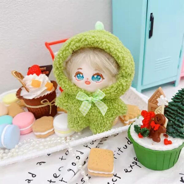 niannyyhouse Tutina per bambola 10 cm - Lapin, orso, dinosauro, alce, cervo - Verde