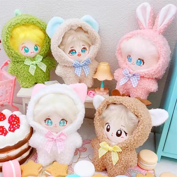 niannyyhouse Tutina per bambola 10 cm - Lapin, orso, dinosauro, alce, cervo - Verde