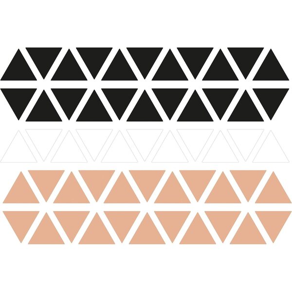 Maildor Adesivo da Parete AD040O 2 Fogli 25x35 cm Disegno Geometrico Triangoli