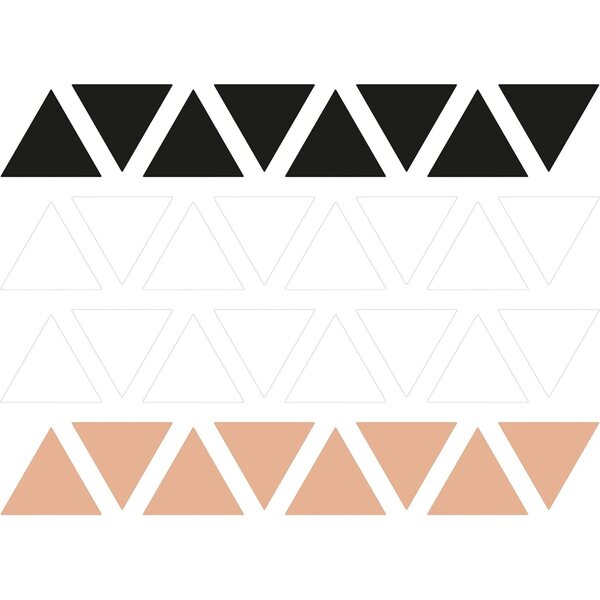 Maildor Adesivo da Parete AD040O 2 Fogli 25x35 cm Disegno Geometrico Triangoli