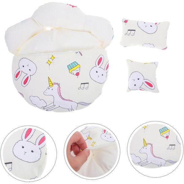 VICASKY Set mit 2 Schlafsäcken für kleine beige Puppen, weich und wiederverwendbar, 17 x 16 cm