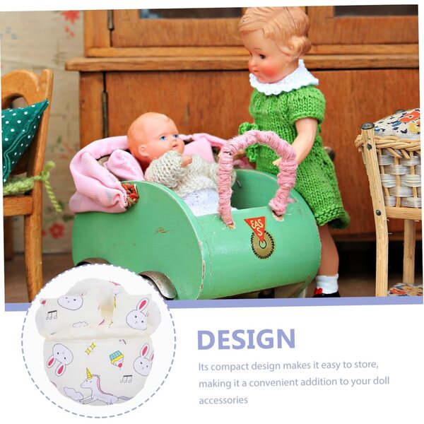 VICASKY Set mit 2 Schlafsäcken für kleine beige Puppen, weich und wiederverwendbar, 17 x 16 cm