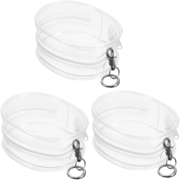 VICASKY Set 12 sacchetti trasparenti con portachiavi per bambole - impermeabili e compatti