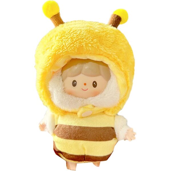 Vesti per bambole peluche in tessuto cuciti a mano, vestiti animali colorati 15 cm