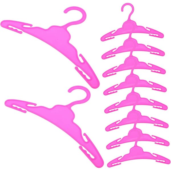 VICASKY 10 Mini-Gürtel aus rosa Kunststoff für Puppenkleidung, Organisationszubehör