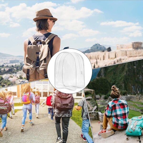 Transparente Puppenaufbewahrungstasche aus verdicktem PVC, praktischer staubdichter Rucksack