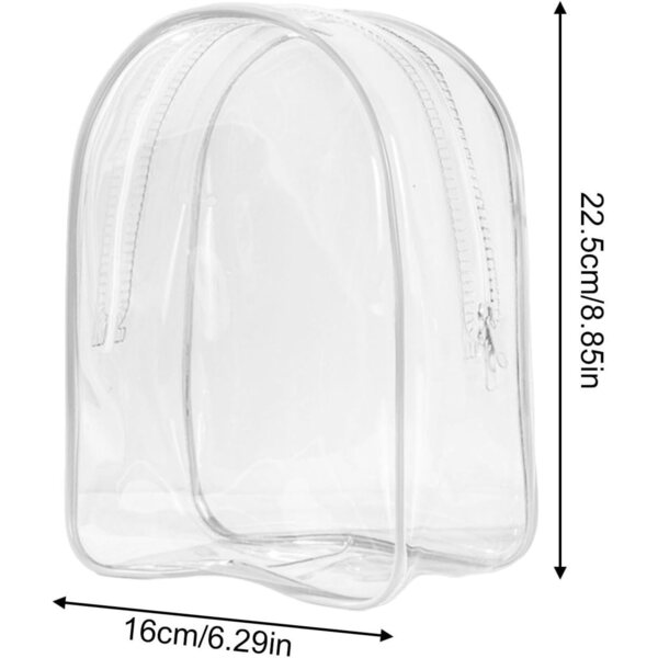 Transparente Puppenaufbewahrungstasche aus verdicktem PVC, praktischer staubdichter Rucksack