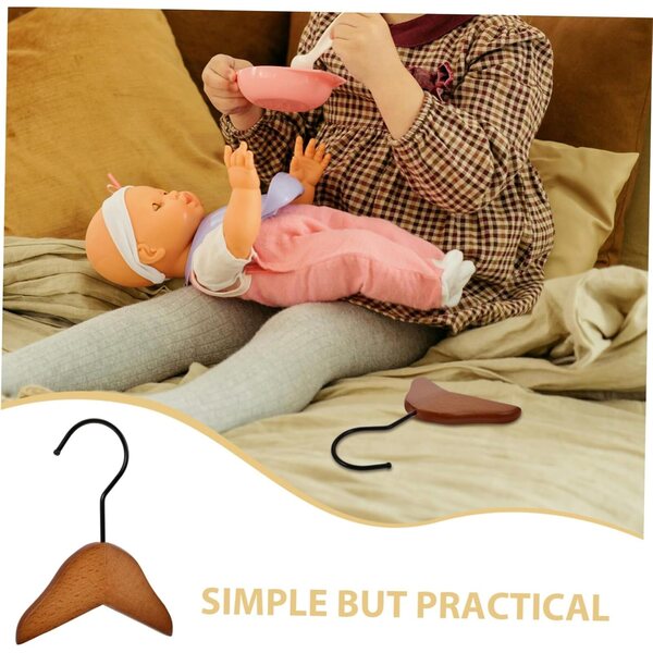 VICASKY Mini-Holzgürtel für Puppenkleidung – dekoratives Accessoire 17 x 13 cm