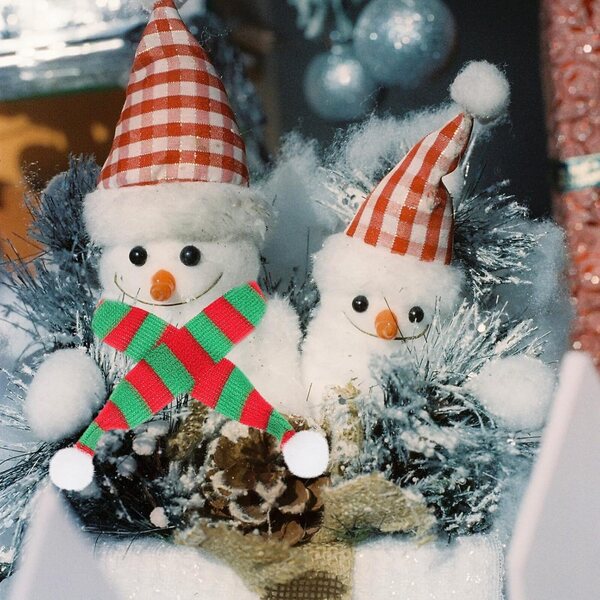 Set 8 Mini-Sciarpe de Natale In magliaes per bambole e Decorazioni Natalizie