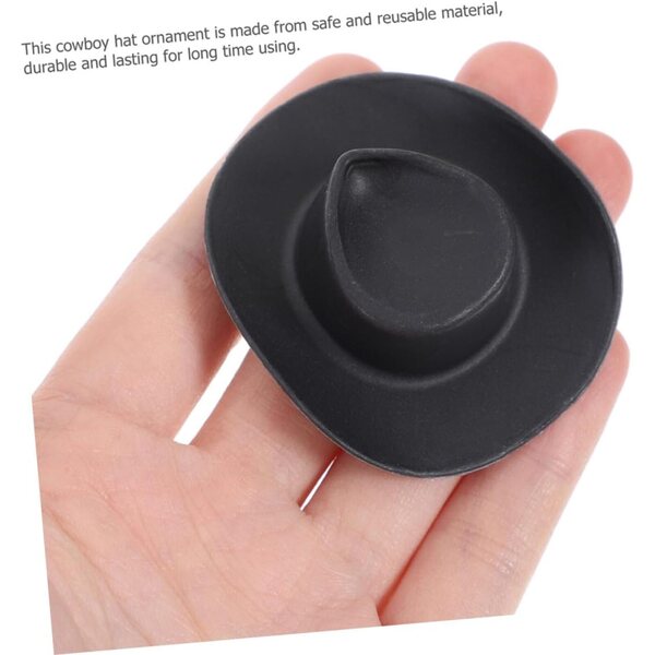 Set 20 Mini Chapeaux Cowboy in Plastica per Bambole e Hobby Creativi