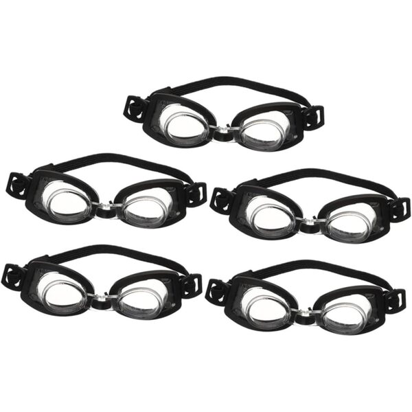 Set 5 Mini Occhiali da Nuoto Neri per Bambole - Accessori Leggeri e Trendy per Hobby Creativi