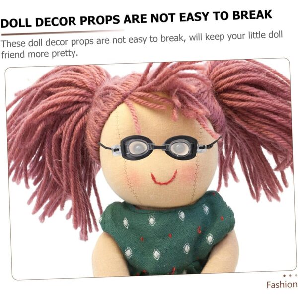 Set 5 Mini Occhiali da Nuoto Neri per Bambole - Accessori Leggeri e Trendy per Hobby Creativi