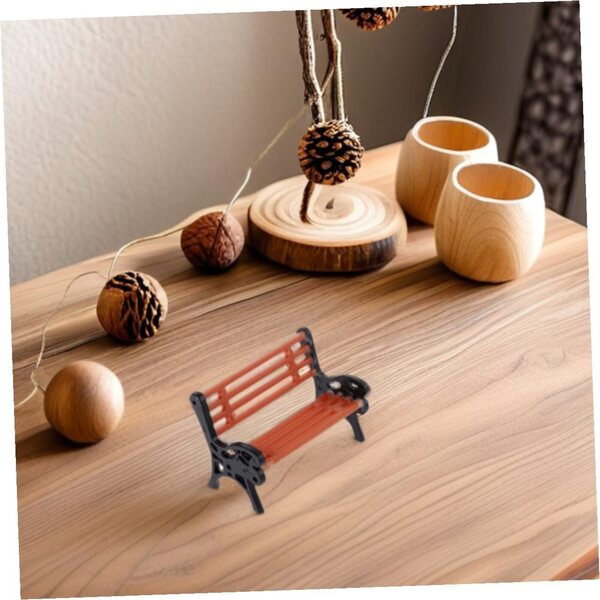 Set 6 Panchine Miniatura per Casa delle Bambole e Micro Paesaggi Decorativi