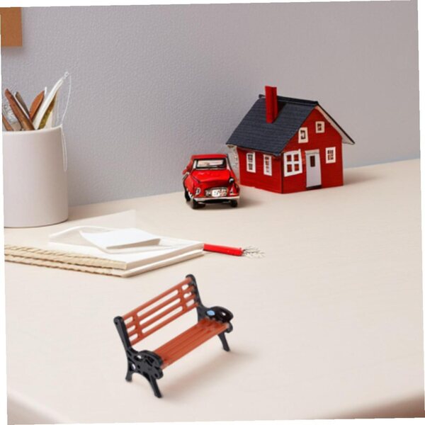 Set 6 Panchine Miniatura per Casa delle Bambole e Micro Paesaggi Decorativi