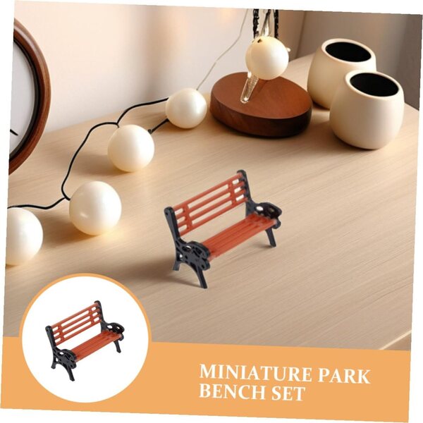Set 6 Panchine Miniatura per Casa delle Bambole e Micro Paesaggi Decorativi