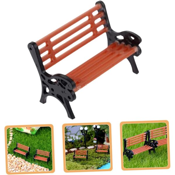 Set 6 Panchine Miniatura per Casa delle Bambole e Micro Paesaggi Decorativi