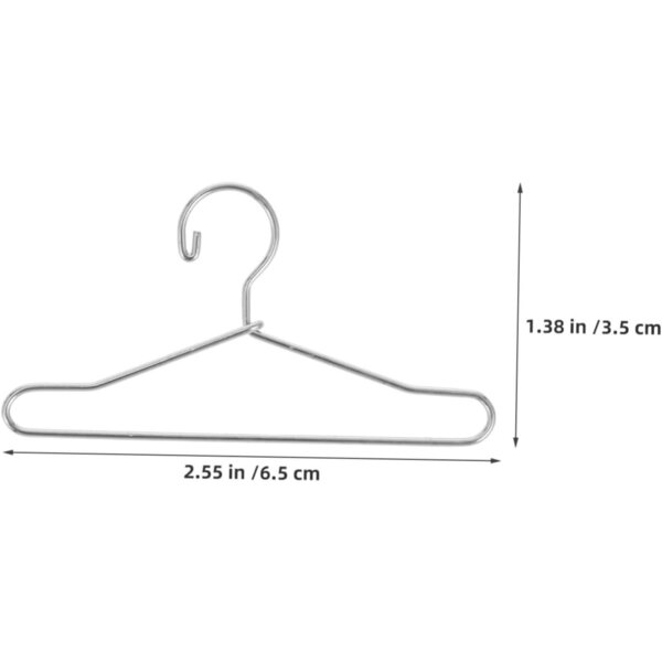 BESTonZON 24 Mini Cintres in Metallo per Casa di Bambole, Organizzatori Armadio Puppa