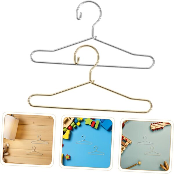 BESTonZON 24 Mini Cintres in Metallo per Casa di Bambole, Organizzatori Armadio Puppa