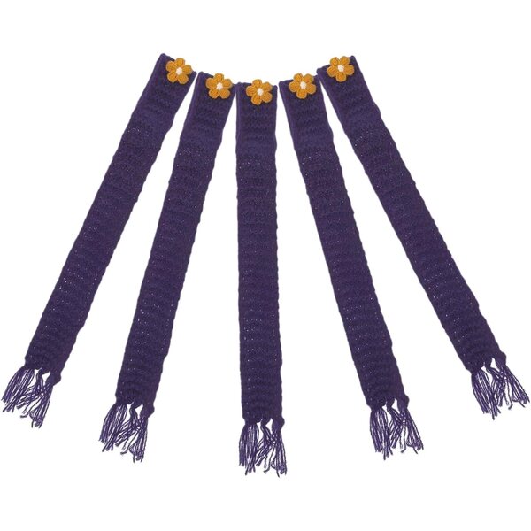 Set 5 Mini Sciarpe Decorative Regolabili in Lana per Bambole e Peluche