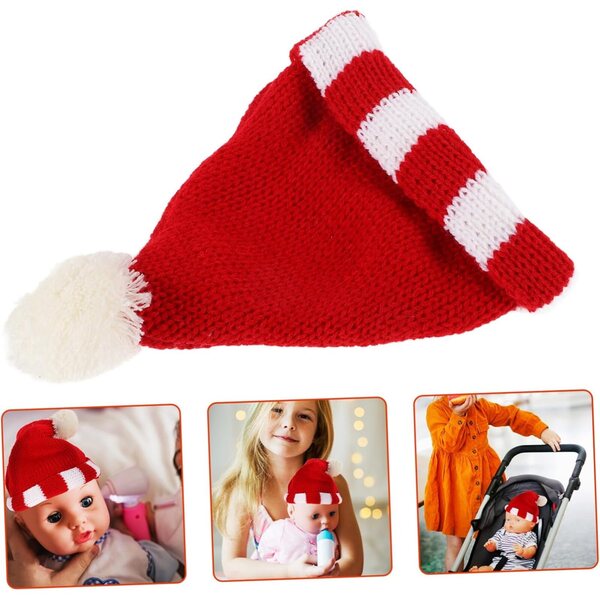 Mini Bonnet In maglia Rouge per bambole - Accessorio Decorativo Artigianale DIY