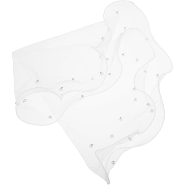 iplusmile Eleganter Perlenschleier für Brautpuppe, 50 cm, Brautfrisur-Accessoire