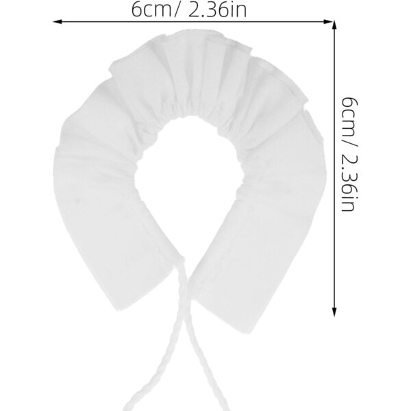 Set 2 Mini Cappelli da Cuoco Bianchi con Sciarpa per Bambole - Accessori Gioco Cucina
