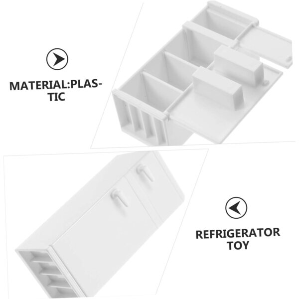 ORFOFE Mini Frigorifero Bianco in Miniatura per Casa delle Bambole, Decorazione Realistica e Sicura