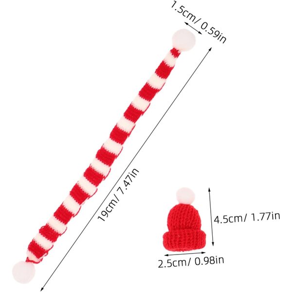 Set 40 pezzi Cappelli e Sciarpe Natalizie per Bambole, Accessori di Natale in Lana
