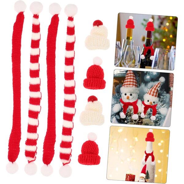 Set 40 pezzi Cappelli e Sciarpe Natalizie per Bambole, Accessori di Natale in Lana
