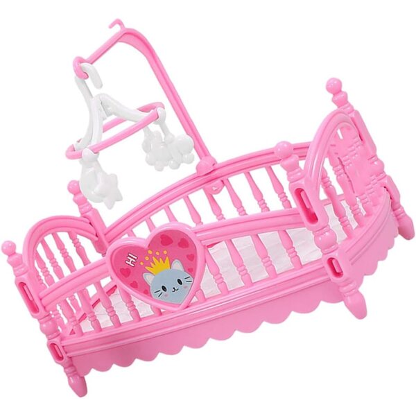 ERINGOGO Mini Letto per Bambole in Miniatura Rosa - Letto Ergonomico per Casa delle Bambole