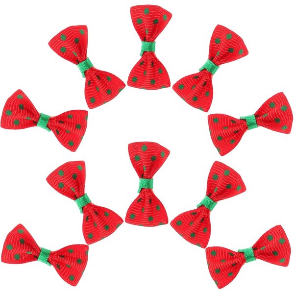 Uonlytech 30 Mini Nodi in Tessuto Rosso per Accessori e Decorazioni Creative