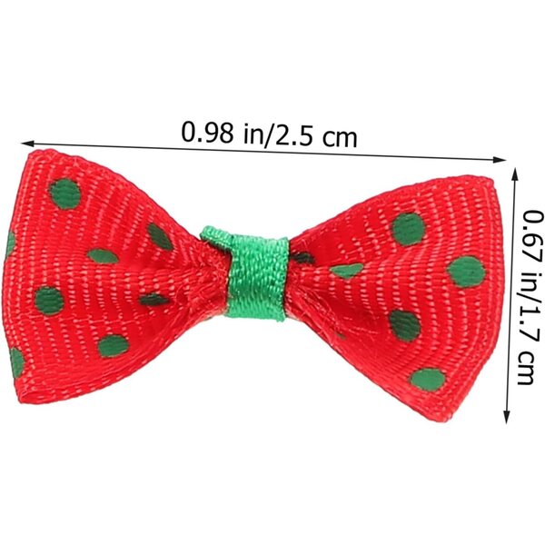 Uonlytech 30 Mini Nodi in Tessuto Rosso per Accessori e Decorazioni Creative
