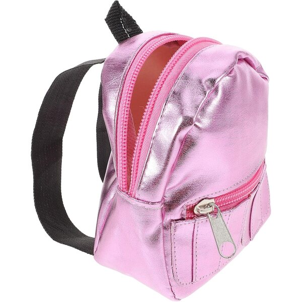 NOLITOY Mini Pink Sac à Dos für Puppen – dekoratives und funktionales Accessoire 11 x 11 cm