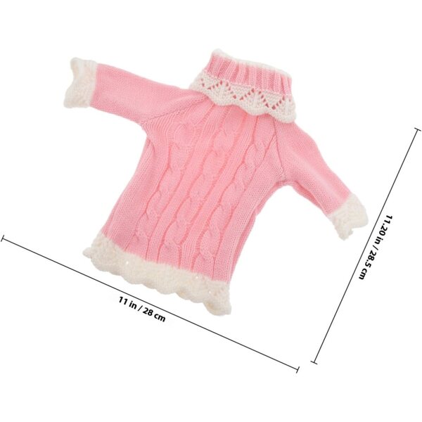 Abbigliamento per bambola da 60 cm: Abito in Maglia Invernale con Cappello e Sciarpa Colorata
