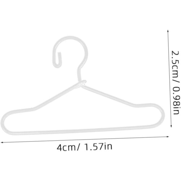 Mini-Kleider aus weißem Metall für Puppenkleidung – Set mit 55 kompakten und widerstandsfähigen Teilen