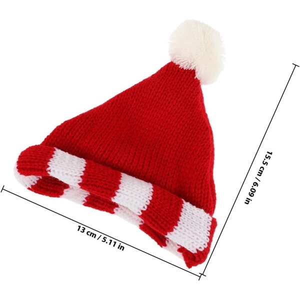 NOLITOY Mini cappello lavorato a maglia rosso per bambole fai da te, Accessorio Lana Decorativo
