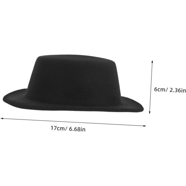 Mini cappello in feltro nero per bambola da 20 cm - accessorio cosplay elegante e resistente