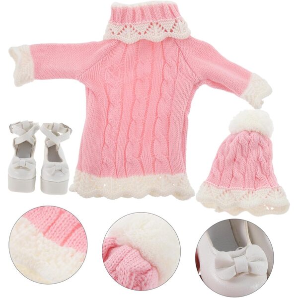 Winterkleidungsset für 60 cm Puppen mit Kleid, Schuhen und Mütze NOLITOY