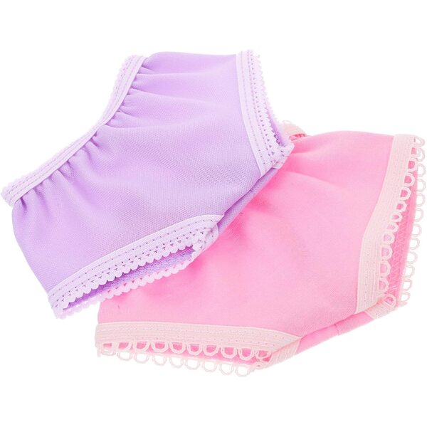 Uonlytech Set 10 Stück wiederverwendbare mehrfarbige Spitzenpuppen-Slips 18 Zoll