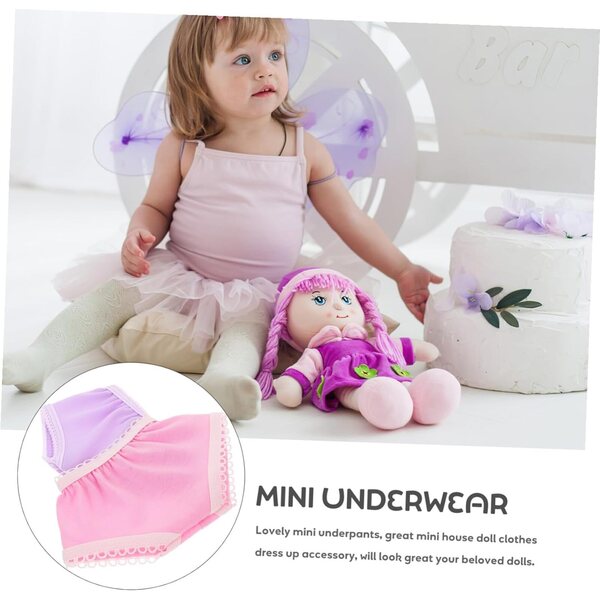 Uonlytech Set 10 Stück wiederverwendbare mehrfarbige Spitzenpuppen-Slips 18 Zoll