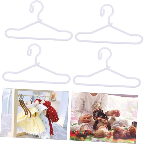 NOLITOY Cintres in Metallo Miniatura per Vestiti di Bambole, Antiruggine e Resistente