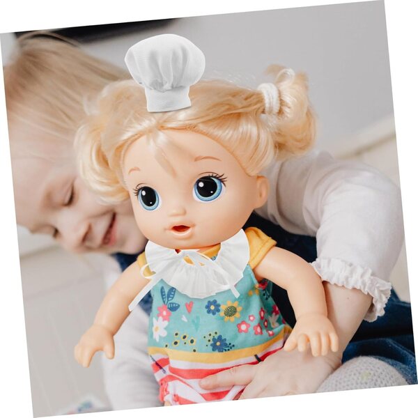 Uonlytech Set 2 Mini-Kochmützen und Schals für Puppen – dekoratives Küchenzubehör
