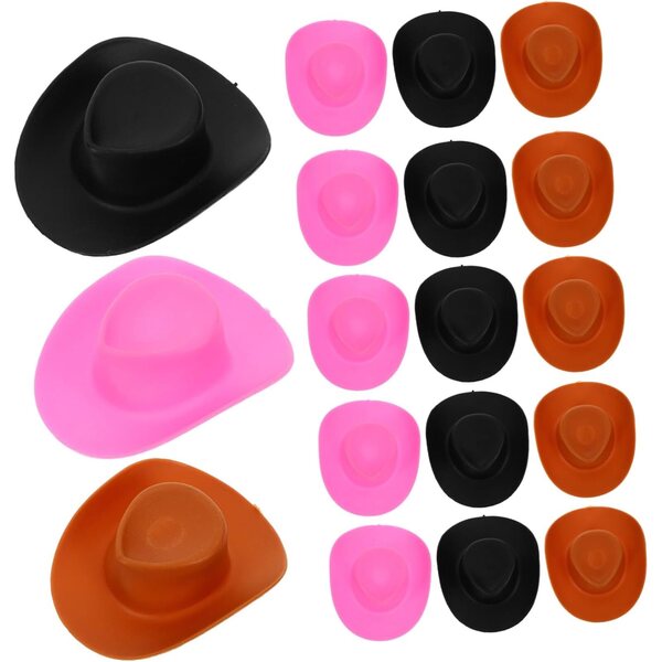 GALPADA 30 mini cappelli cowboy in ABS per decorazioni e lavori creativi 5,5x5x2,5cm