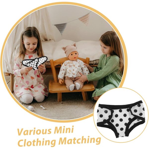 Hemobllo Culotte a Pois per bambole – Sottovesti in Cotone, Accessori Gioco e Decorazione