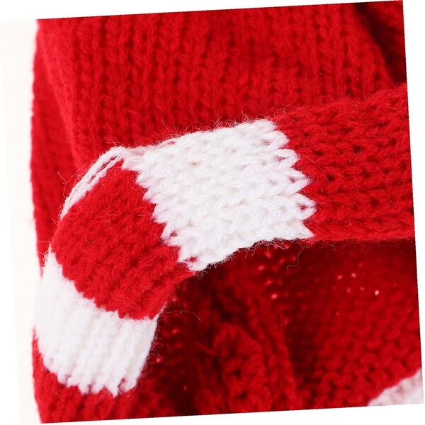 SOIMISS Mini Cappello Lavorato a Maglia Rosso Decorativo Accessorio per bambole e DIY 15x13 cm