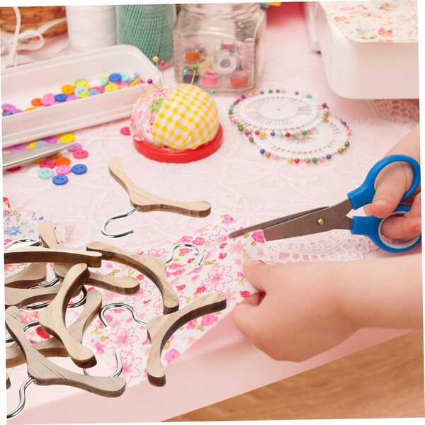 Mini cintres in legno per bambole BJD 6 cm - set da 10 per organizzare vestiti