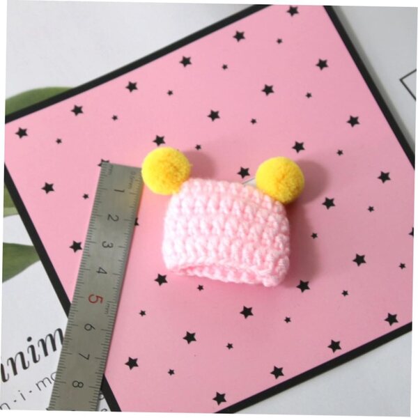 Set 12 Mini Bonnet In maglias Multicolori per bamboles e Progetti Creativi DIY