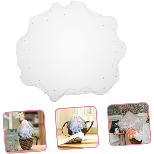 SOIMISS Voile di Sposa per Bambola in Tulle con Perle - Accessorio Elegante per Decorazioni Matrimonio