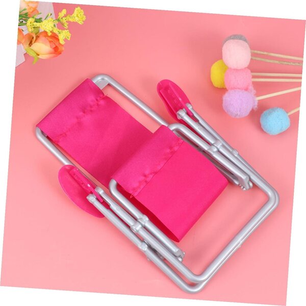 VICASKY Mini Sedia da Spiaggia Pieghevole Rosa per Casa delle Bambole e Mini Giardini