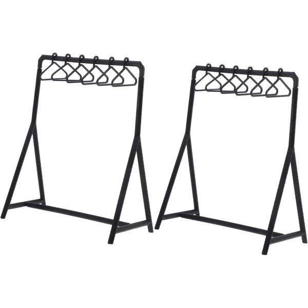2 set di mini appendiabiti e grucce per bambole: elegante organizer in miniatura